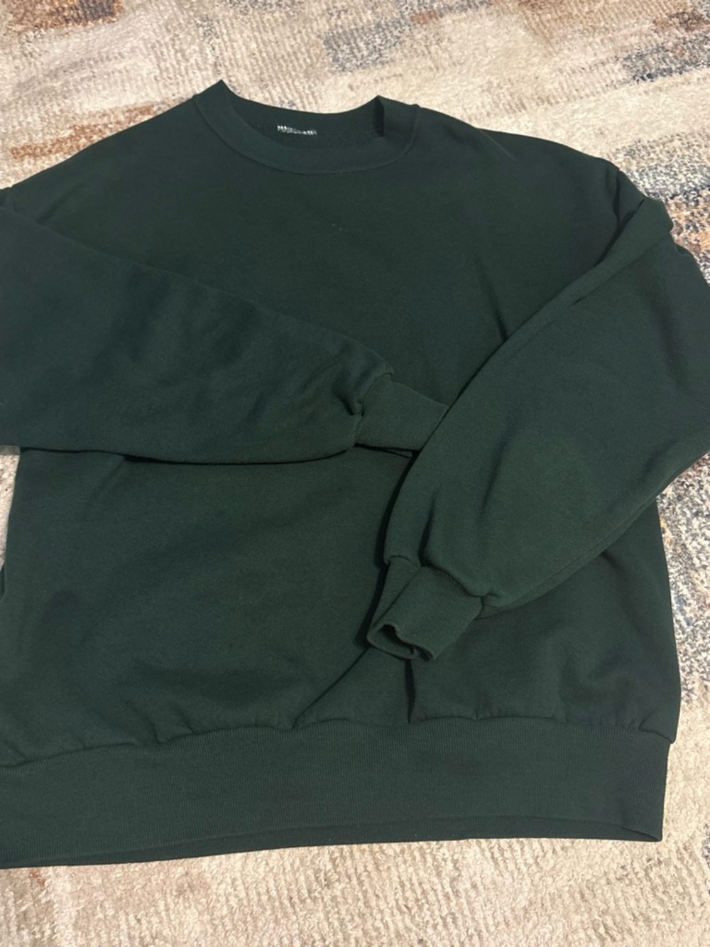Men's Dark Green Crewneck Sweater - Classic Pullover